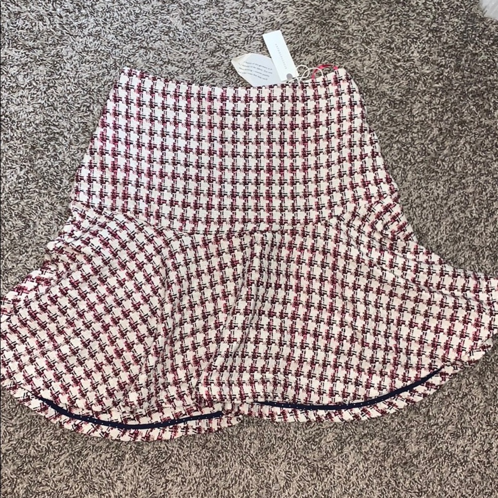 Anthropologie Bobbie Flounced Mini Skirt